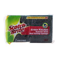 Scotch Brite 2-In-1 Green Kitchen Scourer 2 Pieces